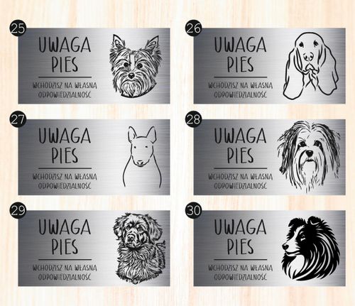 Tabliczka 20x10 cm UWAGA PIES Nowofundland LAMINAT Z GRAWEREM na Arena.pl