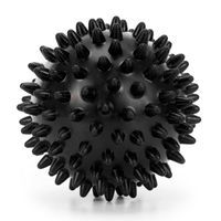 Piłka z kolcami do rehabilitacji 7,5 cm sensoryczna do masażu jeżyk z wypustkami czarna