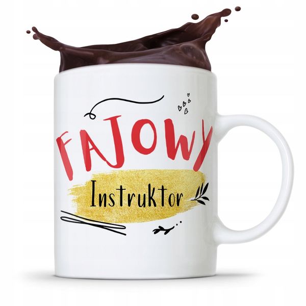 Dla Instruktora Kubek Prezent Fajowy Instruktor Z Nadrukiem Ze Zdjęciem zdjęcie 1