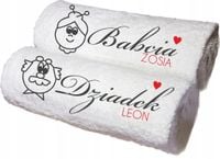 Ręczniki z HAFTEM prezent NA DZIEŃ BABCI DZIADKA
