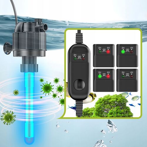 5W1 FILTR WEWNĘTRZNY Z LAMPĄ UV BIOLOGICZNY DO AKWARIUM DO 100-300L 800L/H na Arena.pl