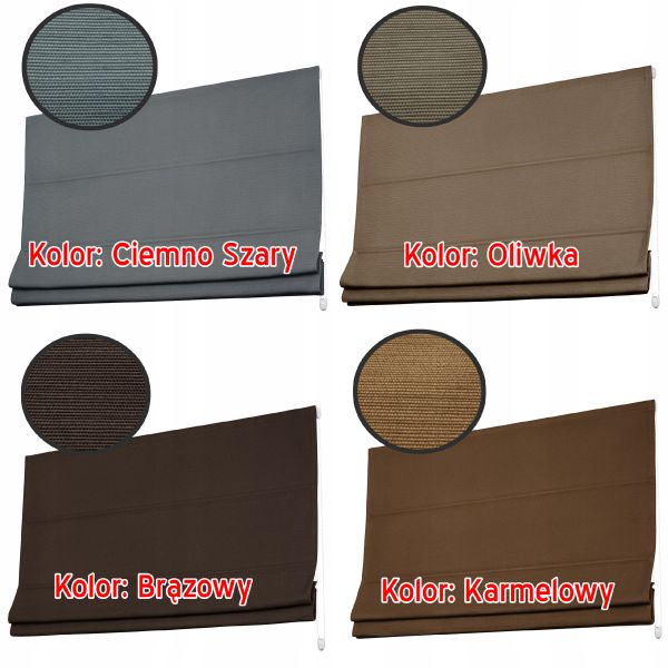 Roleta Rzymska Kompletna 14 Kolorów 60 x 90 zdjęcie 4