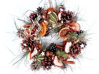 WIANEK BOŻONARODZENIOWY STROIK ŚWIĄTECZNY NA DRZWI eko pachnący