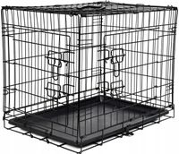 KLATKA METALOWA KENNELOWA DLA PSA ZWIERZĄT TRANSPORTER KOJEC 48,5x77x55,5 L