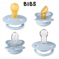 Smoczki dla dzieci BIBS okrągły anatomiczny symetryczny 0m+ Blue 4szt.