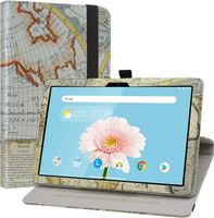 Etui Labanem do Teclast P20HD, 360° obrotowe, skóra PU, 10.1", Mapa Biała