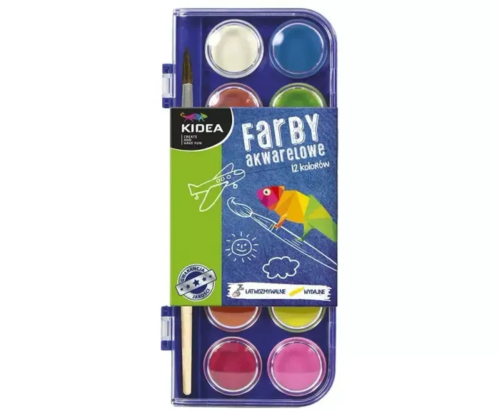 Farby Akwarelowe 12 Kolorów zdjęcie 1
