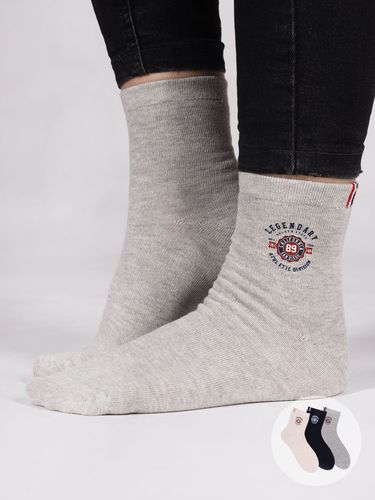 Skarpety dziecięce chłopięce bawełniane z napisem 3PAK 23-26 YOCLUB na Arena.pl