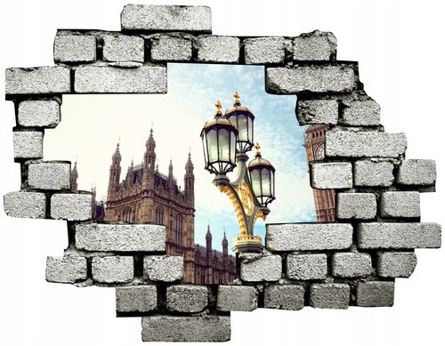 Naklejka samoprzylepna efekt 3D LONDYN Big Ben HIT na Arena.pl