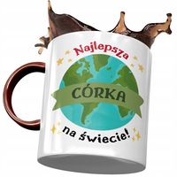 Kubek Bordowy Dla Córki Na Dzień Dziecka Prezent Z Nadrukiem Ze Zdjęciem