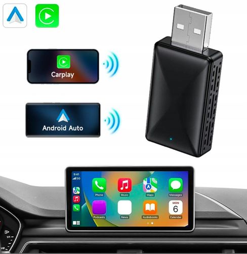 Bezprzewodowy Adapter Mini USB CarPlay do iPhone iOS ANDROID AUTO na Arena.pl