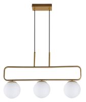 Wisząca lampa do jadalni Jove pierścień kule białe balls