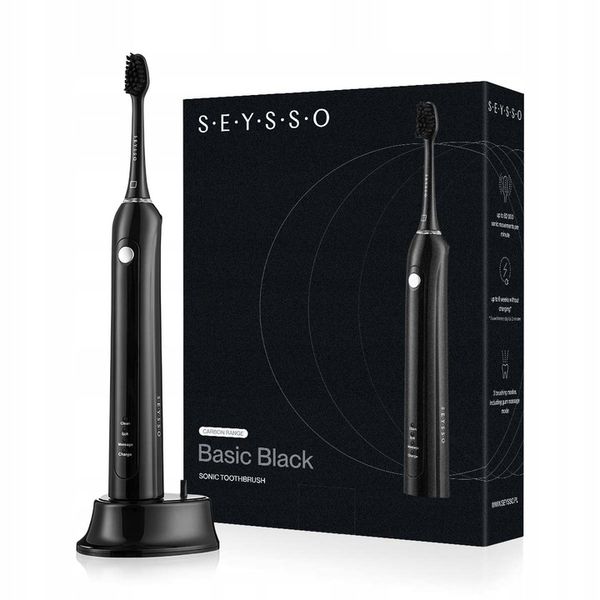 Szczoteczka elektryczna do zębów SEYSSO BASIC BLACK seria CARBON zdjęcie 3