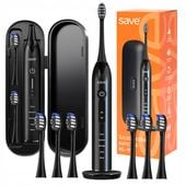 SZCZOTECZKA SONICZNA DO ZĘBÓW ELEKTRYCZNA BAZA ŁADUJĄCA + 6 NASADEK