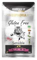 EUPHORIA Gluten Free Cat SENSIBLE Indyk&Królik 400