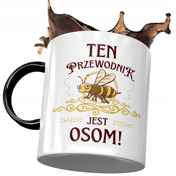 Kubek Czarny Dla Przewodnika Przewodnik Jest Osom Z Nadrukiem Ze Zdjęciem zdjęcie 1