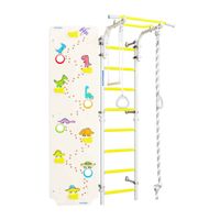 Drabinka gimnastyczna Next 1 prowans + ścianka Dino 225 cm + huśtawka CE