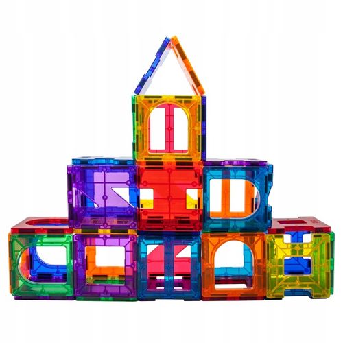 Klocki magnetyczne konstrukcyjne budowlane edukacyjne dla dzieci 42 el na Arena.pl
