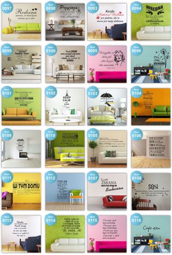 NAKLEJKA samoprzylepna NAPIS CYTATY na ścianę na Arena.pl