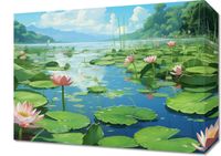 Obraz 40x30cm Sielankowy Staw Lilii