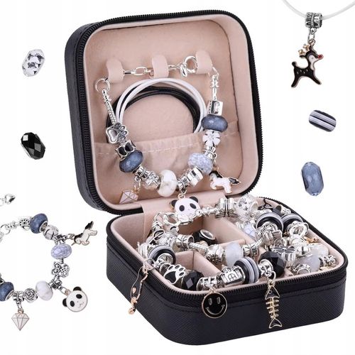 ZESTAW DO ROBIENIA BRANSOLETEK NASZYJNIKÓW PREZENT + KUFEREK FAJNY na Arena.pl