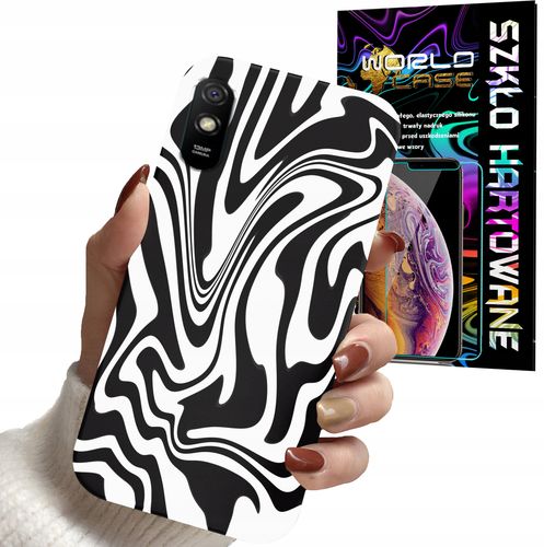 ETUI DO XIAOMI REDMI 9A - ABSTRAKCJA ZEBRA MODNE WZORY DLA KOBIET +SZKŁO na Arena.pl
