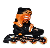 ROLKI REGULOWANE S 31-34 WYTRZYMAŁE 64cm kołka PCV kolor pomarańczowy