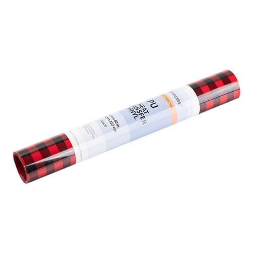 Folia flex - czarno-czerwona krata zdjęcie 5