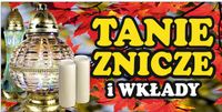 BANER REKLAMOWY projekt 130x80 cm ZNICZE WKŁADY