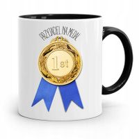 Kubek Czarny Dla Przyjaciela Przyjaciel Na Medal Z Nadrukiem Ze Zdjęciem