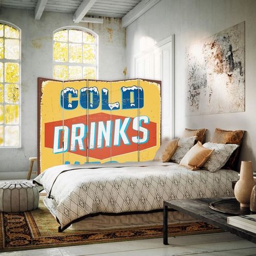 Parawan dekoracyjny, Cold drinks here 180x180 na Arena.pl
