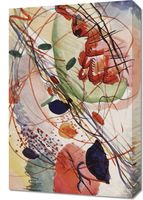 Obraz 40x60cm Aquarell Print, Wassily Kandinsky Vintage do Salonu