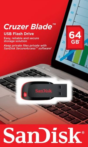 SanDisk Cruzer Blade USB Flash Drive 64GB na Arena.pl