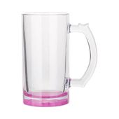 Kufel szklany 470 ml do sublimacji - fioletowe dno