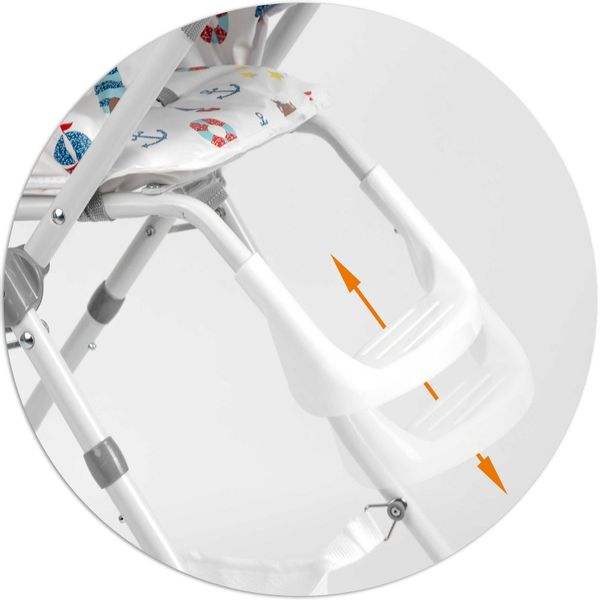 Krzesełko do karmienia Eldo biało-niebieski zdjęcie 9