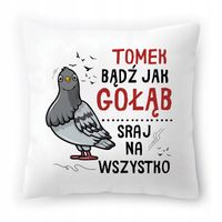 Poduszka Dla Tomka Na Urodziny Ze Zdjęciem Na Prezent Biała 40X40 Cm