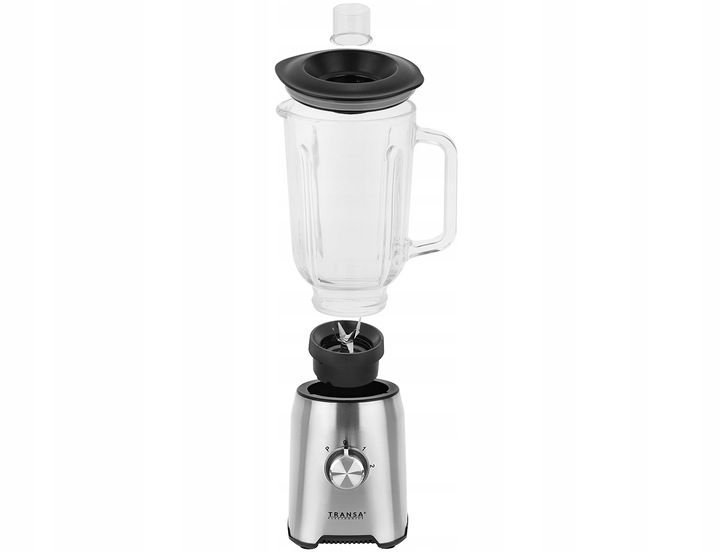 BLENDER KIELICHOWY SZKLANY do owoców i warzyw Kruszy Lód TRANSA 1600W zdjęcie 15
