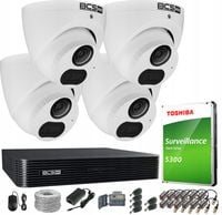 Zestaw Monitoringu 4 Kamery 5Mpx Analog AHD/CVI/TVI 4w1 Rejestrator HDD1TB