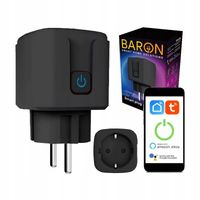 2 x Inteligentne Gniazdo Gniazdko WiFi Smart Tuya Watomierz Pomiar Czarne B