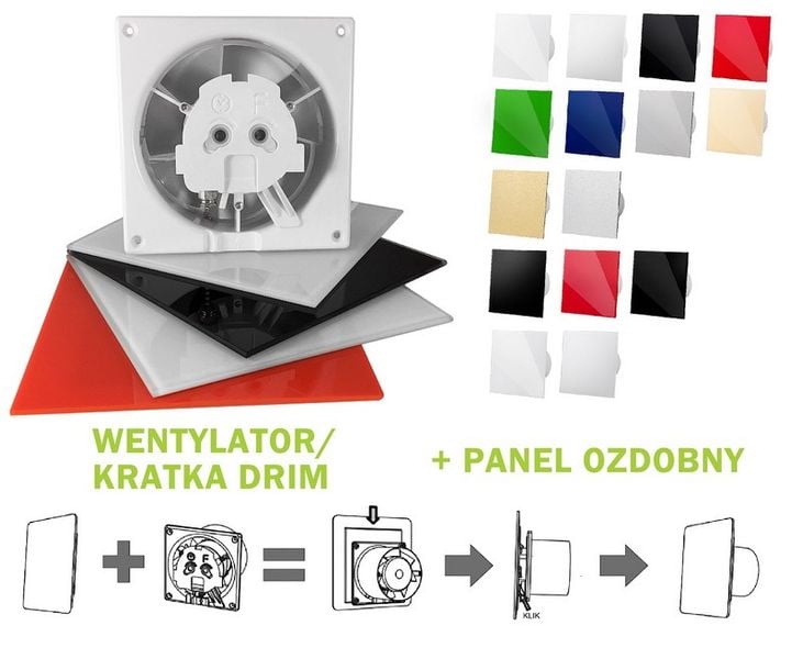 PANEL DO WENTYLATORA DRIM ABS BIAŁY POŁYSK - RX 01-183 zdjęcie 2