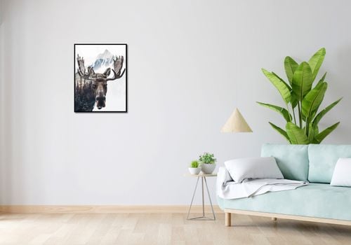 Plakat 50x65cm Łoś Duch Lasu na Arena.pl