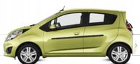 Chevrolet Spark 10-15 - Listwy CZARNE Boczne Drzwi