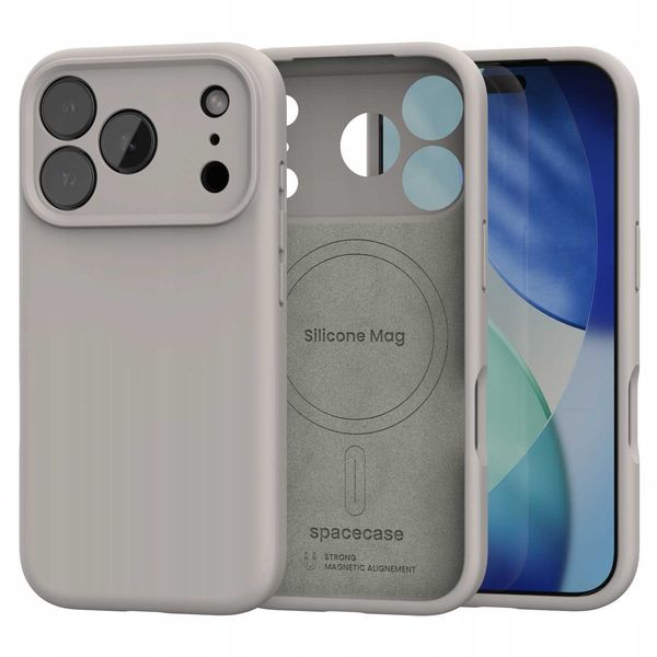 Spacecase Silicone Mag Iphone 17 Pro Max Stone zdjęcie 6