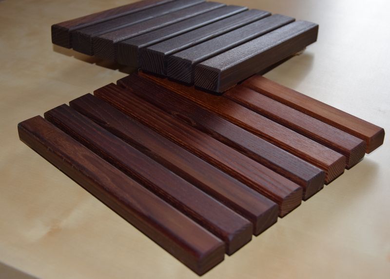 Podkładka z drewna pod  garnek kwiatek 20 x 21 x 2,2cm zdjęcie 1