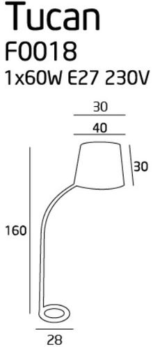 Lampa podłogowa Tucan F0018 - MaxLight na Arena.pl