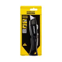 nóż heavy duty ostrze trapez chowane metalowy czarny - s/10-504-0