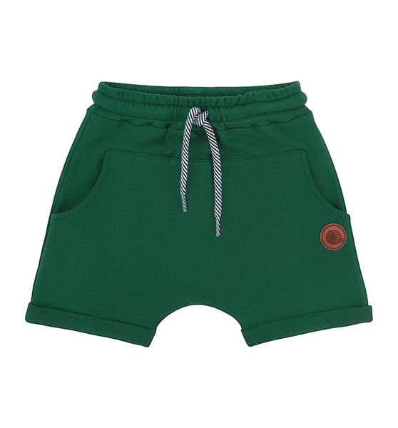 Krótkie spodenki chłopięce, ciemna zieleń 122 zdjęcie 1