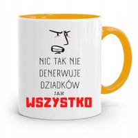 Kubek Żółty Dla Dziadka Nic Tak Nie Denerwuje Z Nadrukiem Ze Zdjęciem