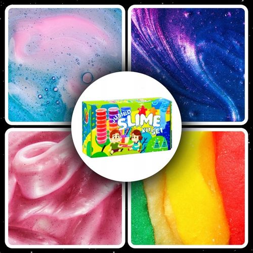 SLIME WIELKI ZESTAW DO ROBIENIA GLUTÓW 128W1 IDEALNY PRZENT DLA DZIECI XXL na Arena.pl