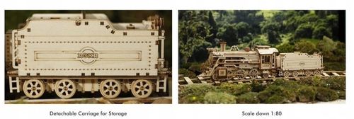 DREWNIANE PUZZLE 3D MODEL DO SKLEJANIA POCIĄG LOKOMOTYWA na Arena.pl